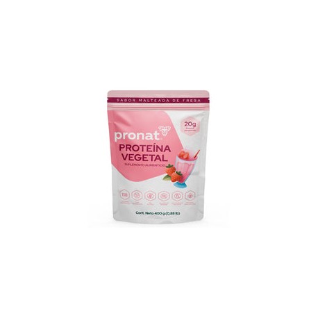 Proteína Vegetal sabor malteada de fresa 400g - Pronat