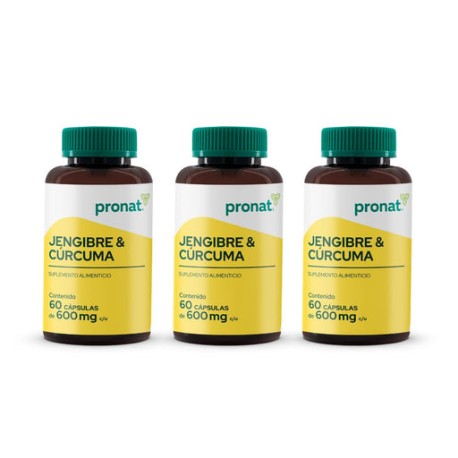 KIT 3 PIEZAS - Jengibre y Cúrcuma 60 caps