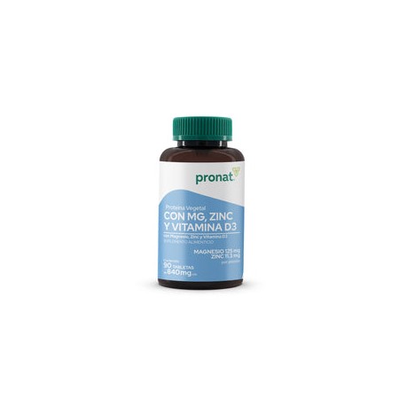 Proteína Vegetal con Magnesio & Zinc 90 Tabletas- Pronat
