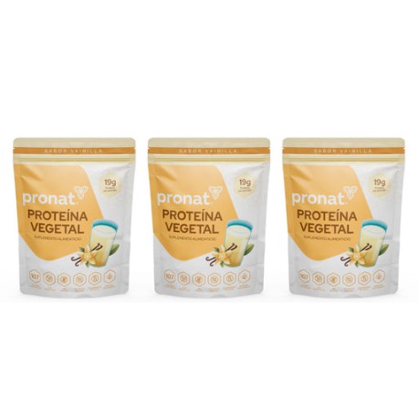 KIT 3 PIEZAS - Proteína Vegetal vainilla 400g